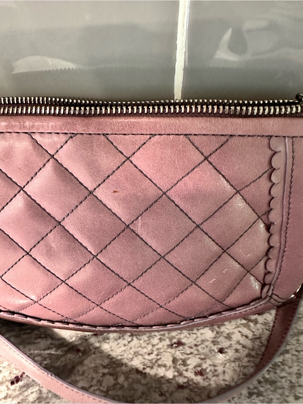 Brighton Quilted Purple Shoulder Bag